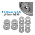 thumbnail image 3 of Set de Mancuernas ajustables Tayga 50 Lb color plata, 3 of 6