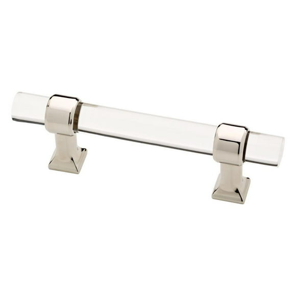 Liberty P33776C-PN 3" Acrylic Cabinet Drawer Pull Polished Nickel w Clear Acrylic