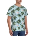 thumbnail image 2 of Vsdgher Flamingos And Palms Print Men's Dry Fit Mesh Athletic Shirts Moisture Wicking Tennis T-Shirt Tops, 2 of 9