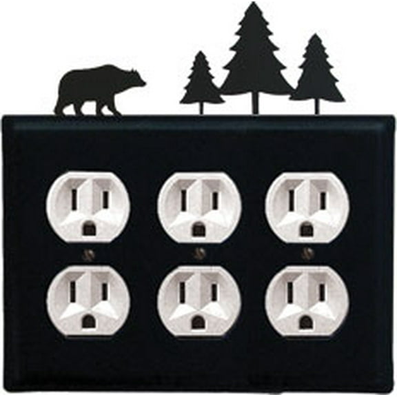 Bear & Pine Trees Triple Outlet CUSTOM Product Cover