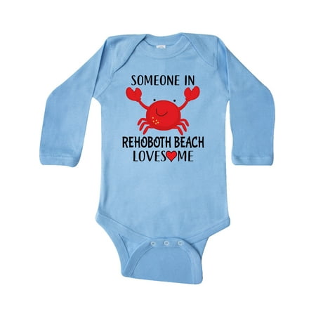 

Inktastic Someone in Rehoboth Beach Loves Me Gift Baby Boy or Baby Girl Long Sleeve Bodysuit