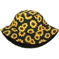 thumbnail image 3 of Sombrero de pescador de algodón de verano para mujeres y hombres, (girasol) ER, 3 of 5