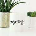 thumbnail image 2 of Koyal Wholesale Black Calligraphy Wyoming US State Ceramic Coffee Mug, 2 of 6