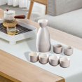 thumbnail image 1 of Elodie Ceramic Sake Set Drinkware Crafts Sake Drink for Restaurant Cupboard Kitchen White, 1 of 8