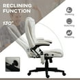 thumbnail image 2 of Resenkos Computer Desk Chair, 6 Point Executive Office Chair With Heat, High Back Massage Office Chair, Cream White, 2 of 7