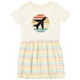 thumbnail image 3 of Inktastic Airplane Pilot Vintage Sunset Girls Toddler Dress, 3 of 5