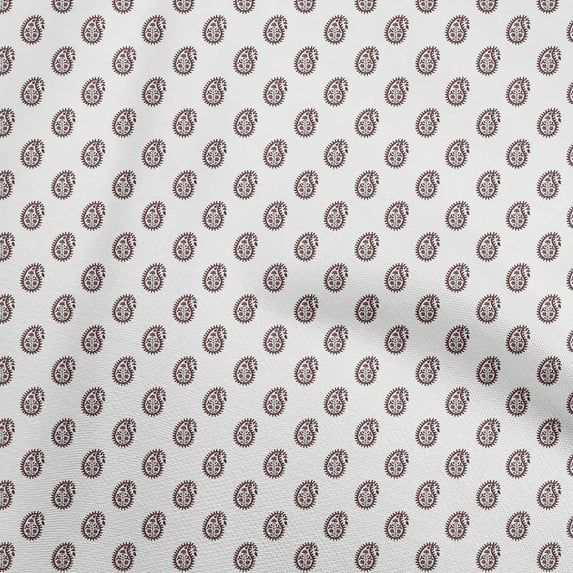 oneOone Viscose Jersey White Fabric Asian Floral Block Quilting Supplies Print Sewing Fabric By The Yard 60 Inch Wide