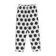 thumbnail image 4 of Goofa Soccer Printed Soft Pajama Pants for Women, Wide Leg Comfy Casual Lounge Yoga Pants-Large, 4 of 9