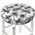 thumbnail image 3 of Lsque Hawaii Palms Round Bar chair cushion covers Velvet Fabric Premium Comfort Protects from Scratches and Stains for 14-17 Inch Chair- 13 inch, 3 of 7