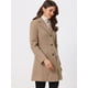 thumbnail image 3 of Abrigos largos de invierno con solapa con muesca y un solo pecho para mujer Beige Obscuro M, 3 of 6