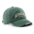 thumbnail image 1 of Vintage Baseball Cap for Men and Women Streetwear Washed Denim Cap in Blue and Green for Spring/Summer Cotton and Polyester Material Snapback Style with Letter Design, 1 of 5
