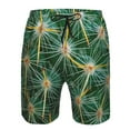 thumbnail image 3 of Cauagu Thorns Of Macro Cactus Print Men's Swim Trunks,Hawaiian Bathing Suit Swimsuits Beach Shorts with Pockets for Men Quick Dry Swimming Board Shorts-3X-Large, 3 of 6