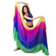 thumbnail image 4 of Rainbow Gradent Women Belly Dance Silk Veil Belly Dance Accessories 250 cm 270 cm, 4 of 7