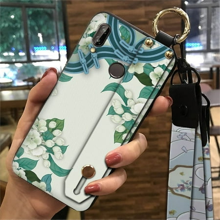 Lulumi-Phone Case For Huawei P20 Lite/Nova 3E, Durable Phone Holder mobile case cell phone sleeve Chinese style Lanyard Back Cover Kickstand phone case mobile phone case Anti-knock Silicone