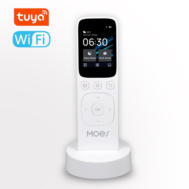 Riwcyla WiFi Intelligent Touched Screen Center Control Panel IR Remote Controller Home Center Control IR Remote Controller Compatible with MOES APP