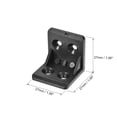 thumbnail image 2 of Soportes de esquina de plástico de 90 grados para puertas de armarios Uxcell 27x27x27mm, 12 piezas, negro, 2 of 4