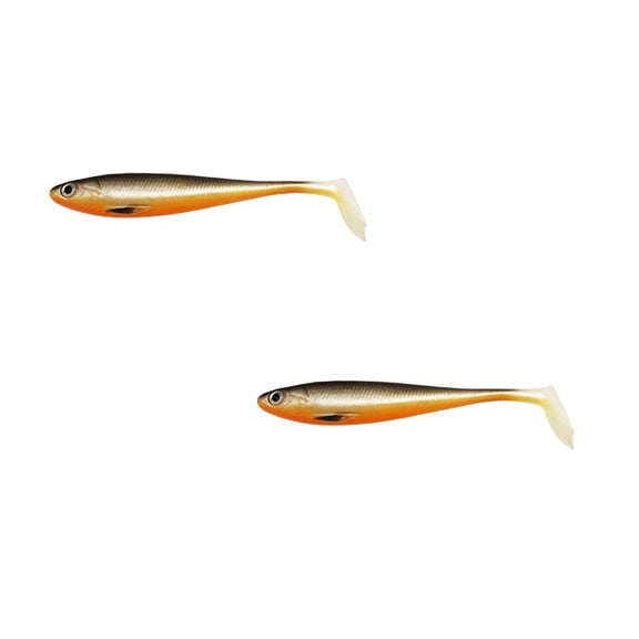 2 Pcs Fishing Lures Soft Bait T-Tail Attractants for Freshwater Saltwater Trout Panfish Bass, Anti-Snagging Crankbait Spinnerbait Soft Worm Tackle for Long-Distance Casting in Lakes Rivers