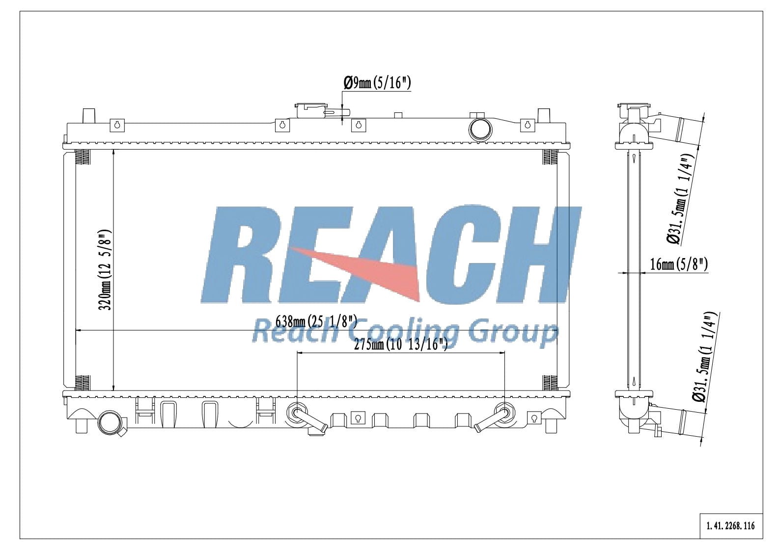 REACH Radiator 41-2268 for 99-05 Mazda Miata