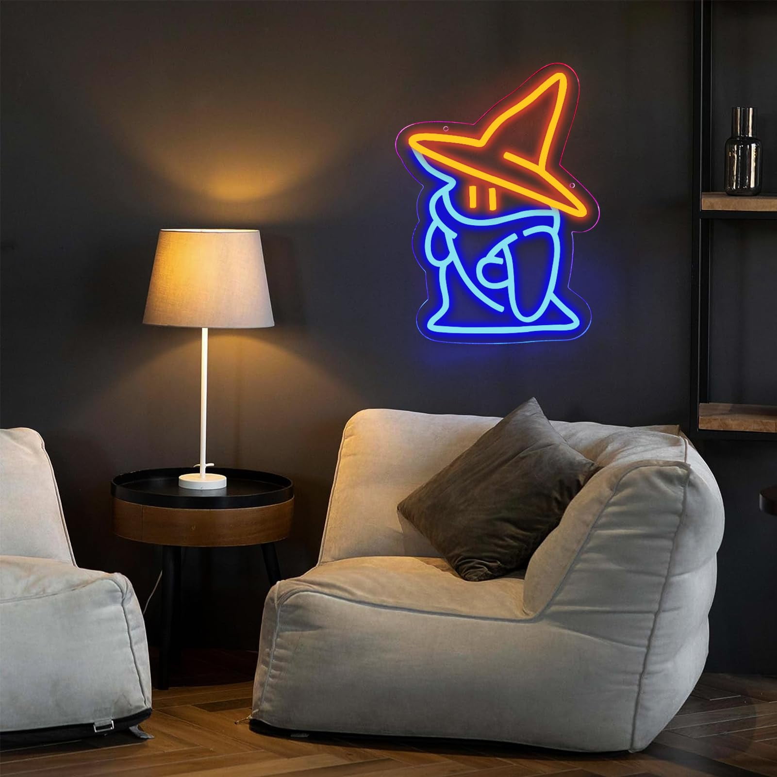 JFLLamp LED Neon Sign Character Shape Multicolor Light USB Powered Wall Decor Acrylic Backboard Hanging Light for Room Party