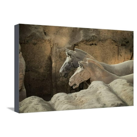 Horses, Terracotta Army, UNESCO World Heritage Site, Xian, Shaanxi, China, Asia Stretched Canvas Print Wall Art By Janette