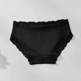 thumbnail image 4 of ABSUYY Womens Mid Rise Ribbed Brief Underwear, Soft Nylon Spandex Stretch Panties Lace Trim No VPL Daily Wear Black,Size M, 4 of 7