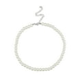 thumbnail image 1 of KLKCMS Collier Ras-du-Cou Perlé Collier Statement Chic Costume Déguisement Clavicule Collier Perles 6 mm, 1 of 9
