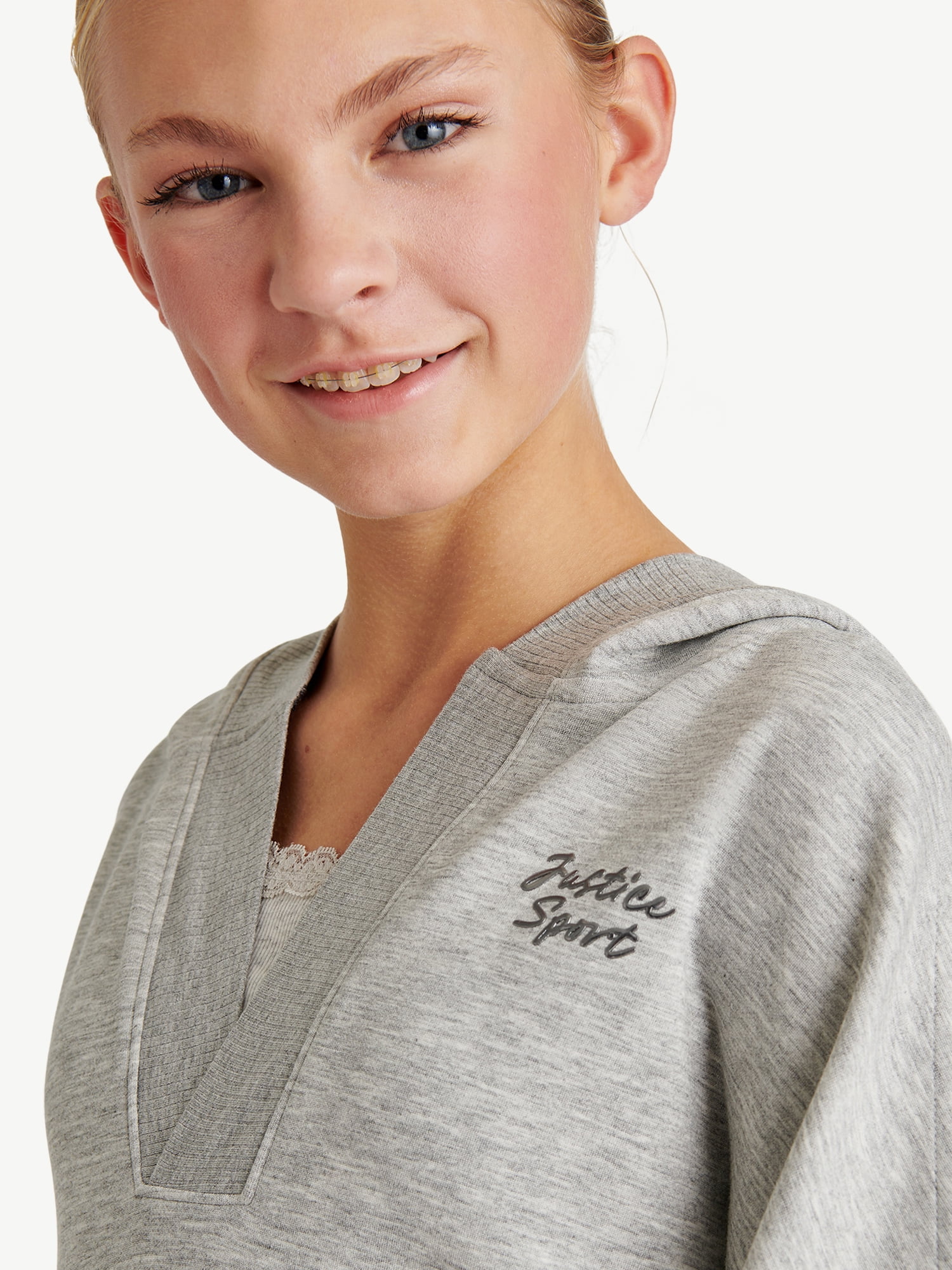 Justice Girls Rib Detail Hoodie, Sizes XS - XLP