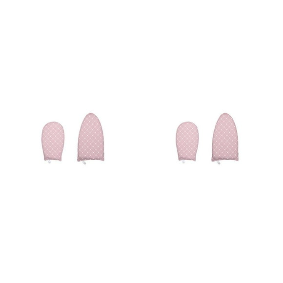 Cateissary 2 piezas de guantes de vapor para ropa, resistente al calor, tabla de planchar, manga transpirable, 4 capas, accesorio rosa Rosado 2Conjunto