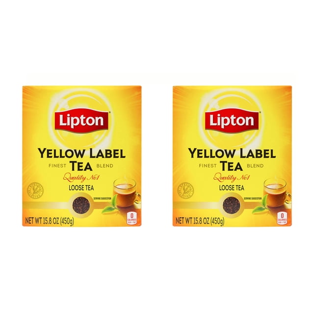 Tea Lipton Yellow Label Black Loose, 900 g, paquete de 2