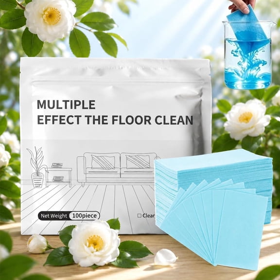 Floor Cleaning Sheets for Mopping, Multi-Effect Floor Cleaner Tablets, Fast Dissolve for Hardwood, Tile & Laminate
