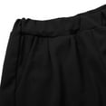 thumbnail image 6 of Women's Plus Size Wide Leg Pants Solid Fashionable And Versatile Elastic Waist Pocket Bound Pleated Casual High Waisted Straight Trousers Pants Black 3XL, 6 of 8