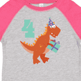 thumbnail image 4 of Inktastic 4th Birthday Dinosaur Boys or Girls Toddler T-Shirt, 4 of 5