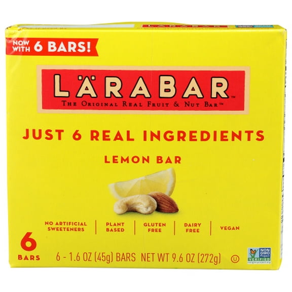 (Pack of 8) Larabar Lemon Bar 6 Pc 9.6 Oz