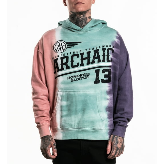 Archaic By Affliction Unisex Oversized Boxy Pullover Hoodie Blackburn