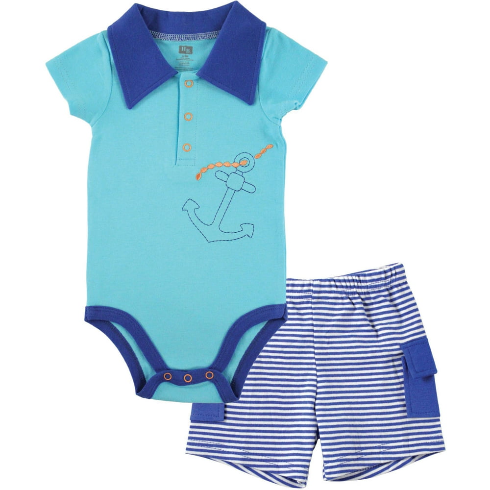 Hudson Baby - Hudson Baby Boy Bodysuit and Cargo Shorts 2pc Outfit Set ...