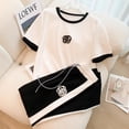 thumbnail image 3 of Casual Sportswear Set For Women In Summer, Lightweight And Stylish, Featuring Trendy Wide-Leg Pants In A Fashionable Two-Piece Outfit., 3 of 5