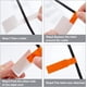 thumbnail image 4 of 600 etiquetas autoadhesivas para cables, 20 hojas, 10 colores, tamaño A4, impermeables y resistentes al desgarro. Aptas para escritura a mano e impresión., 4 of 6