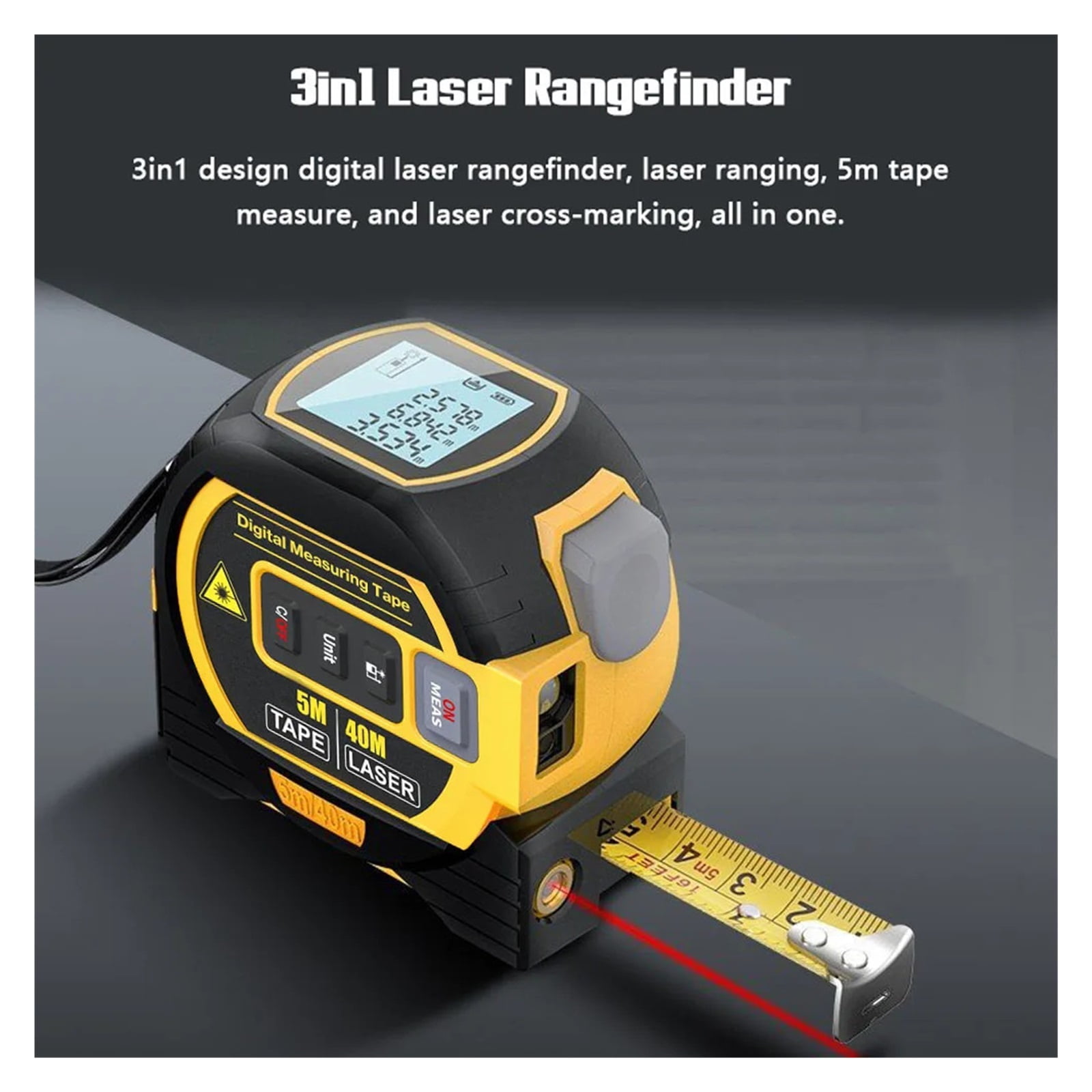 40m/60m Distance Meter Ranfinder Measure Distance Meter Surveying Equipment Tape Measur Retractable Tape ,High Precision