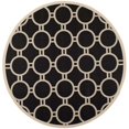 thumbnail image 1 of Safavieh Courtyard Black Indoor Outdoor Rug - Round 7'10", 1 of 4