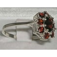 thumbnail image 4 of LBG British Made 14k White Gold Natural Garnet Womens Anniversary Ring - 33 size options - Size 9.25, 4 of 6