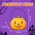 thumbnail image 2 of BESTSKY Plastic Pumpkin Bucket,Pumpkin Shape Container Indoor Halloween Decor,Tight-Fitting Handle Halloween Decorations Outdoor,Style17, 2 of 7