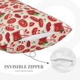 thumbnail image 3 of Pofeuu Tomatoes Print Polyester Microfiber Plush Pillowcases, Super Soft and Cozy Pillow Case Covers with Envelop Closure（Pillow core not included）-16"x24", 3 of 6