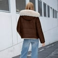 thumbnail image 5 of Sexlip Long Puffer Jacket Faux Fur Sherpa Lined Winter Coats for Women with Fur Trim Hood Thick Warm Parka Jackets Brown XXXL, 5 of 9
