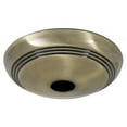 thumbnail image 2 of B&P Lamp® Antique Brass Screw Collar Ribbed Ceiling Light Canopy Plate, Hardware Not Included, 2 of 3