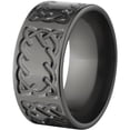 thumbnail image 2 of 10mm Flat Black Zirconium Ring with a Milled Celtic Design, 2 of 4