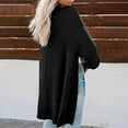 thumbnail image 4 of IROINNID Women's Mid-Length Cardigan Coat Solid Color Long Sleeve Autumn And Winter Sweater Coat Cardigan Pocket Clothing Loose Tops, Black, 4 of 6