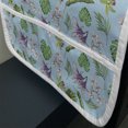 thumbnail image 3 of Tropic Microwave Oven Cover, Colorful Summery Botanical Exotic Plants Wild Flowers Leaves Composition, Water Resistant Organizer with Pockets for Kitchen, 36" x 12", Pale Blue Multicolor, by Ambesonne, 3 of 4