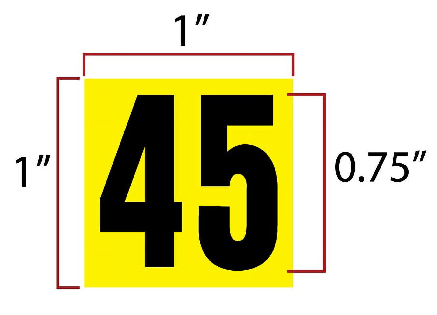 1 INCH CONSECUTIVE NUMBER DECALS/STICKERS 1-100 BLACK ON WHITE
