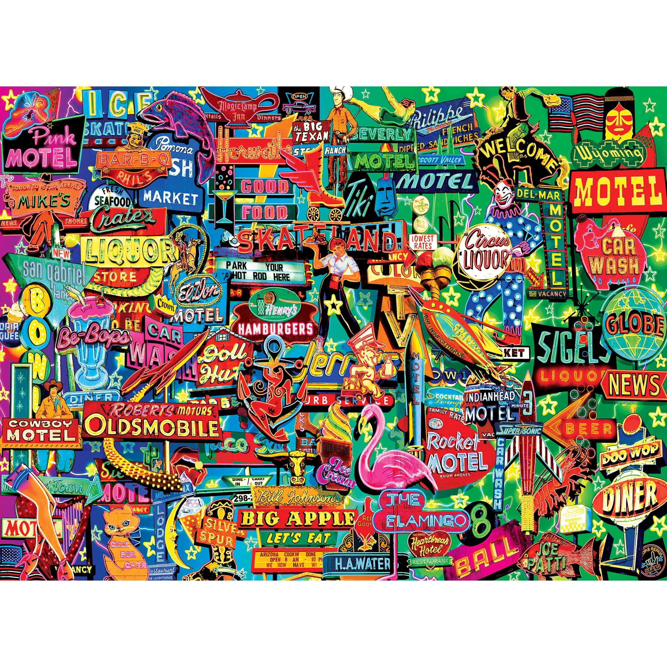cosmic.Jazzfunk. etc….80枚セット＋おまけ Cra-Z-Art Kodak 1000-Piece Neon Retro Signs Adult Jigsaw Puzzle