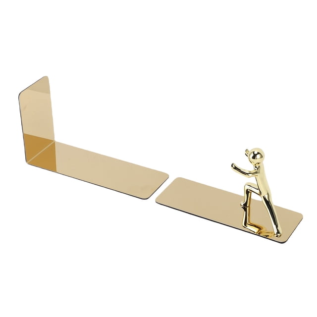 Tapón de Libro, Acero inoxidable Hombre de Libro Final Moderno Minimalista Para Estantes